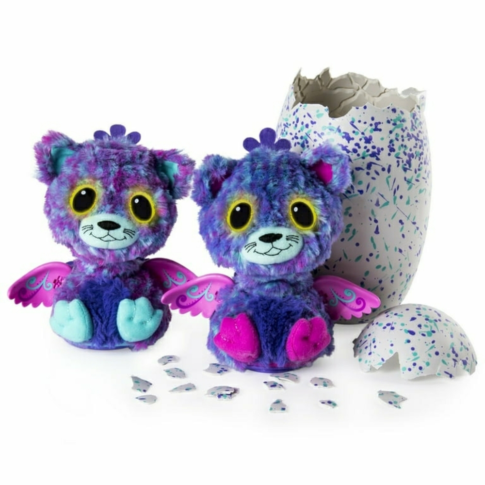 Hatchimal Peacat Suprise Purple Multicolor Interactive Toy Set Twin B